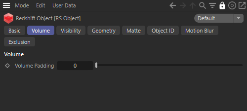 Volume Options