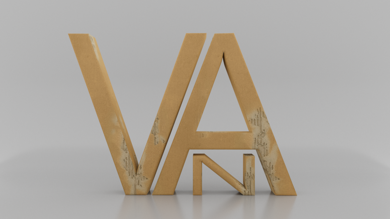Thanks to kerning, the word “Van” is pushed together to form an interesting constellation of letters.