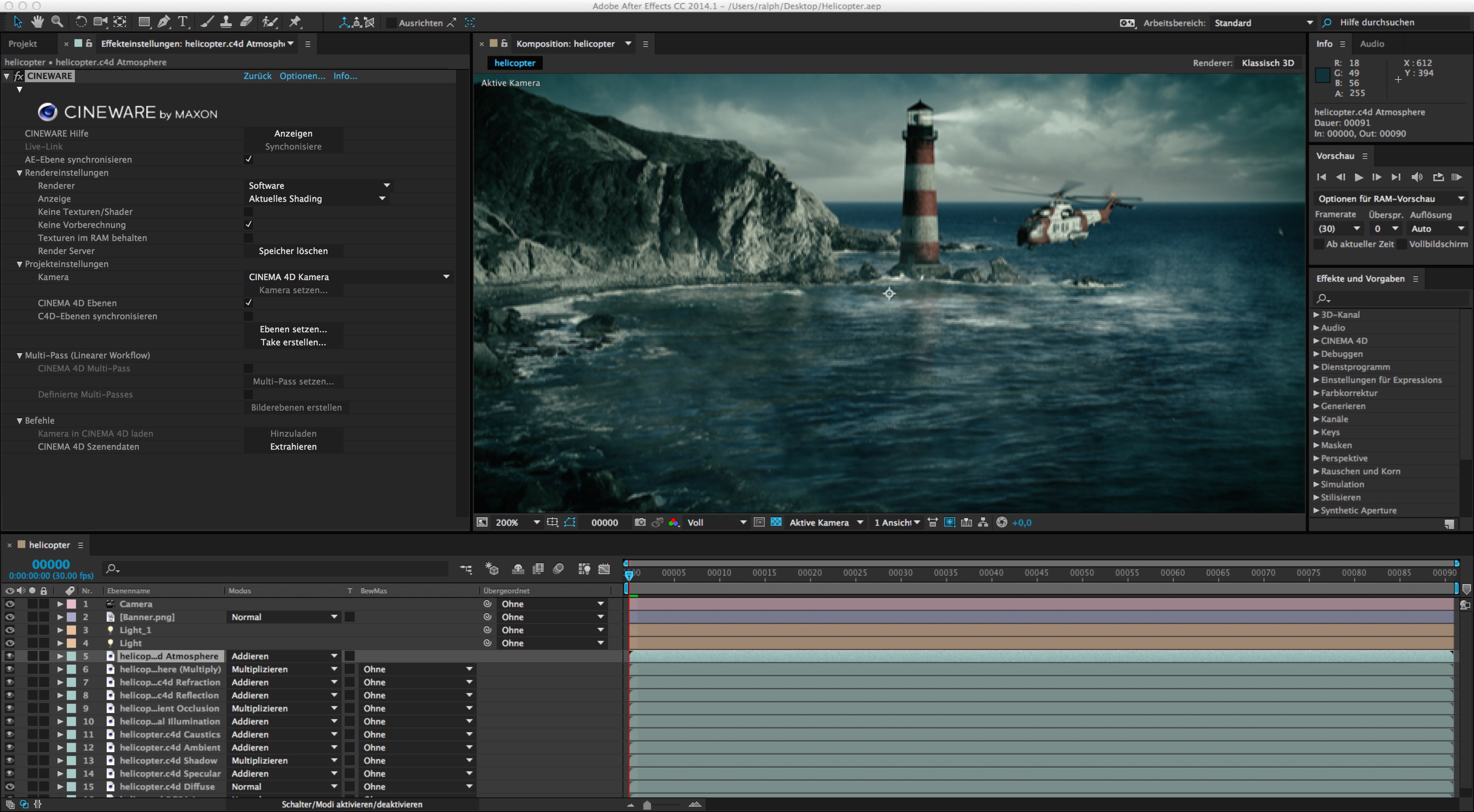 CINEWARE In After Effects