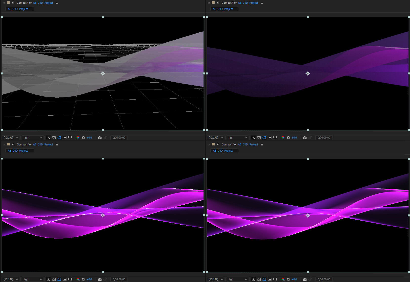 At the left of the top row, Viewport (Draft) mode is shown and next to it the Display mode. Below you see the display mode Current (Draft) on the left. The final render quality is achieved at the Current setting, which is documented at the bottom right.