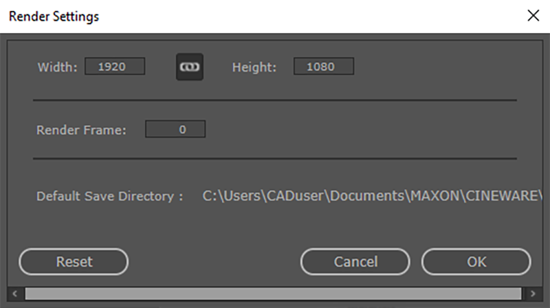 The Render Settings allow you to adjust the render resolution and select the animation image to render directly in Adobe Illustrator.