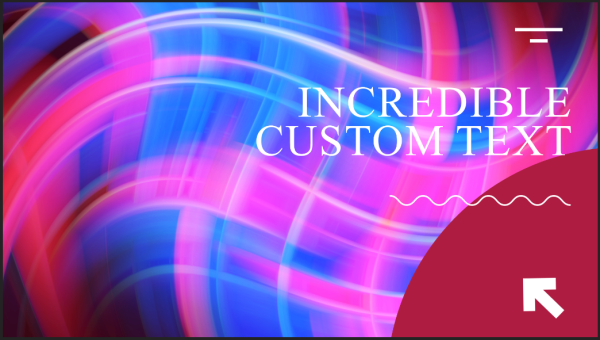 A finished After Effects composition built from a background capsule and a motion graphics capsule with colored text and shapes.