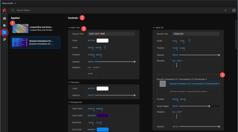 Edit Page interface showing Applied Capsules Panel on the left, Controls Panel in the center, and grouped parameters organized by capsule feature.