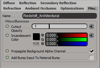 Miscellaneous parameters