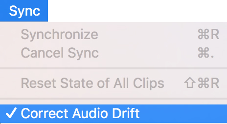 Sync Menu