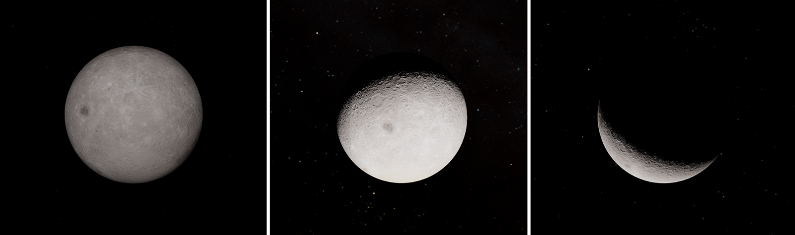 Examples of Moon phases during different days of a month.