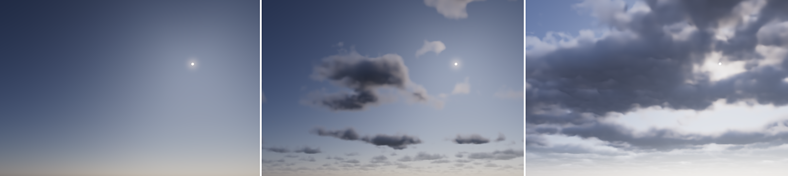 The amount of clouds in the sky is set by the 'Coverage' value.