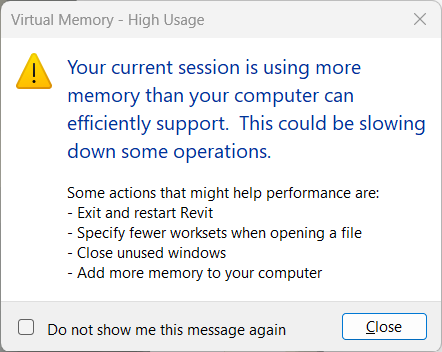 You can simply close the Revit warning dialog regarding increased memory requirements for Maxon Redshift.
