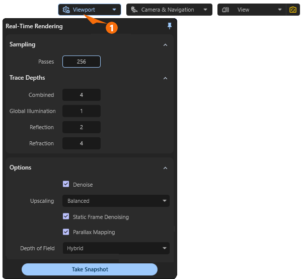 The render quality for the viewport can be configured independently from the final render quality.