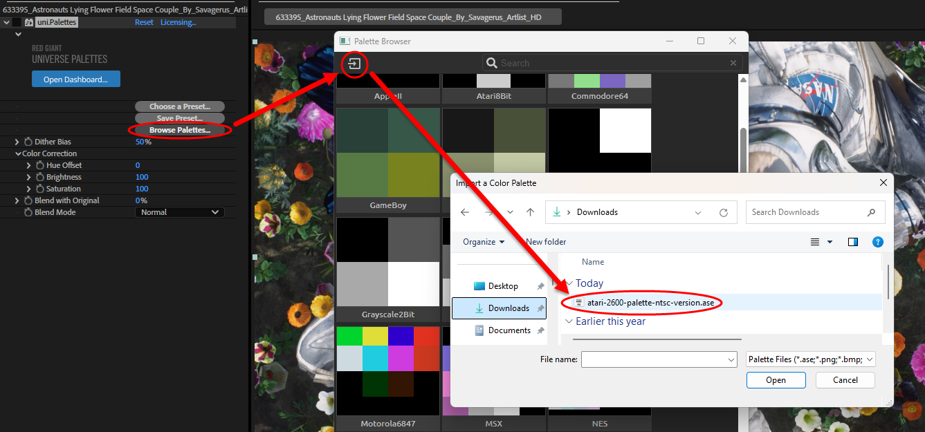 Dither and Palettes