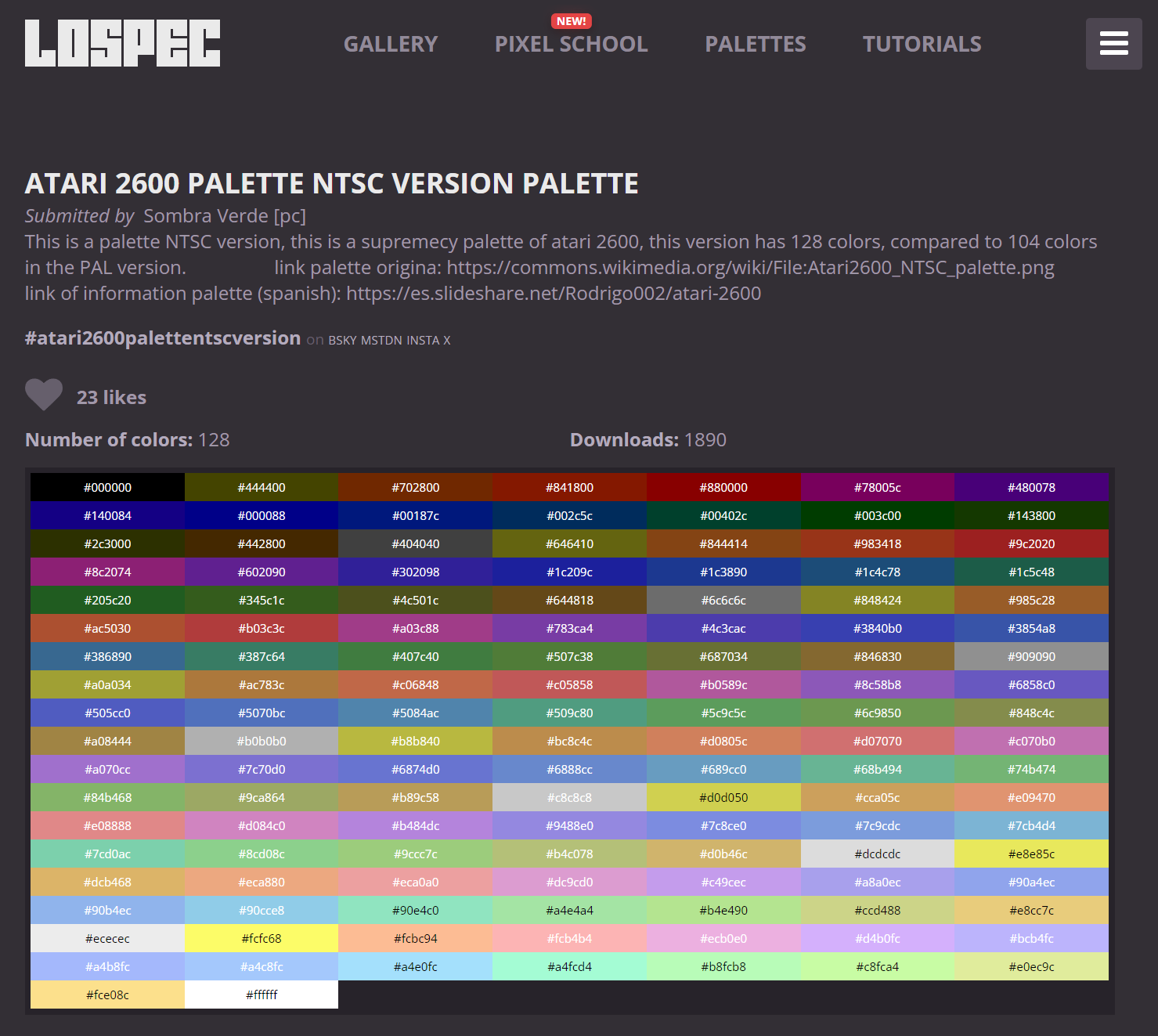 Dither and Palettes