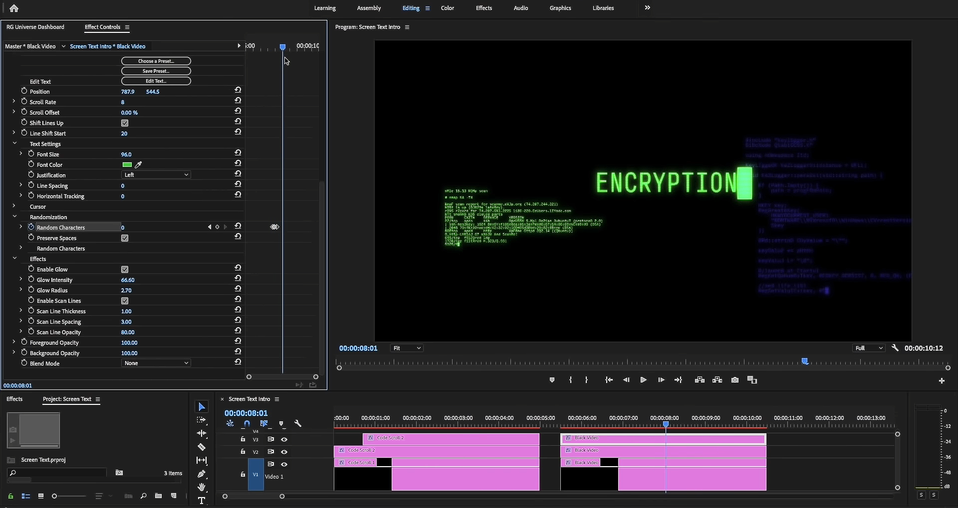 Screen Text