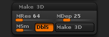The Alpha Make 3D sub-palette