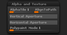 Brush Alpha and Texture sub-palette