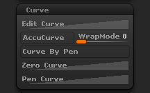 Brush Curve sub-palette