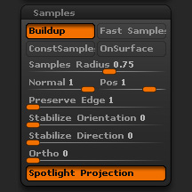 Brush Samples sub-palette