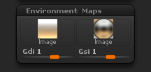 Light > Environment Maps sub-palette