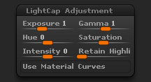 Light > LightCap Adjustment sub-palette