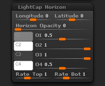 Light > LightCap Horizon sub-palette