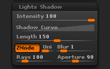 Light > Lights Shadow sub-palette