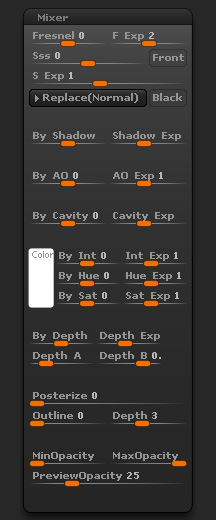 Material > Mixer sub-palette