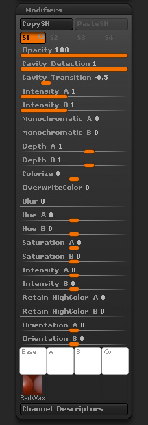 Material > Modifiers sub-palette