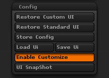 Preferences > Config sub-palette