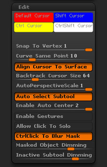 Preferences > Edit sub-palette
