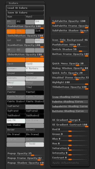 Preferences > Icolors sub-palette