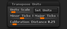 Preferences > Transpose Units sub-palette