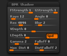 Render > BPR Shadow sub-palette