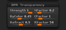 Render > BPR Transparency sub-palette