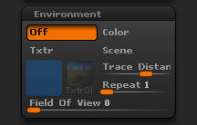 Render > Environment sub-palette
