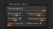 Render > Preview Wax sub-palette