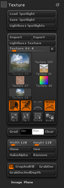 Texture palette