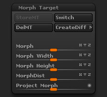 Tool > Morph Target sub-palette