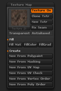 Tool > Texture Map sub-palette