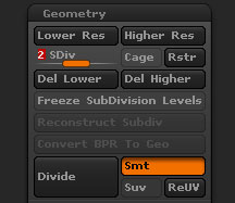 Tool>Geometry sub-palette default items