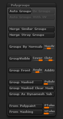 Tool > Polygroups sub-palette