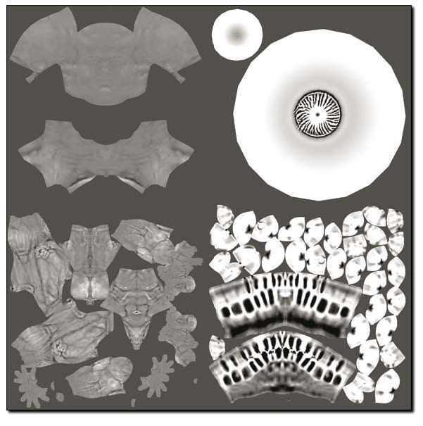Cavity map - courtesy of ZBrush Artist Marco Menco
