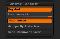 Render > External Renderer sub-palette