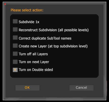 The DoVisible options