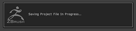 The Auto Save in progress, displayed at the top of the ZBrush document