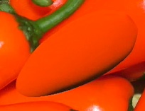 Model with orange MatCap applied