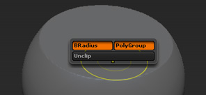 Clip Brush Modifiers pop-up menu