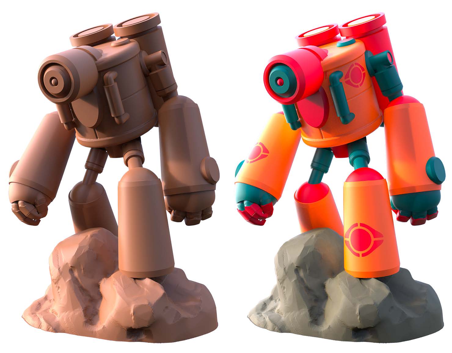 A Robot created in ZBrushCore