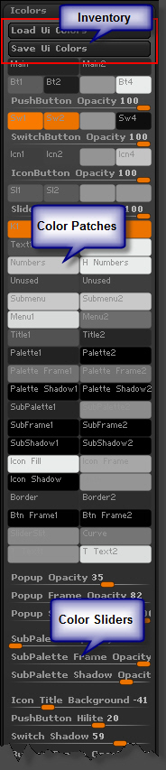 Preferences > IColors sub-palette