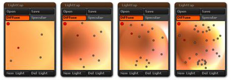 From let to right, a LightCap created with a Sample of 2, 3, 4 and 5. More samples produce a more accurate LightCap