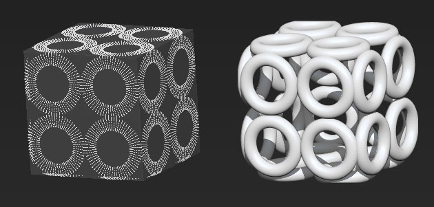 MicroMesh preview on the left and BPR render on the right