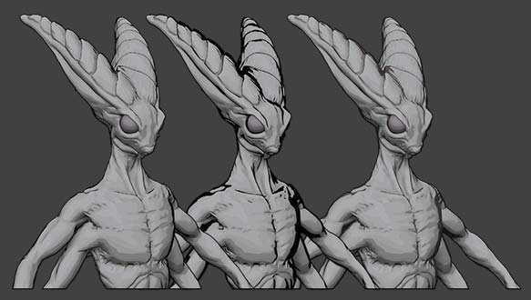 Three Outline variations